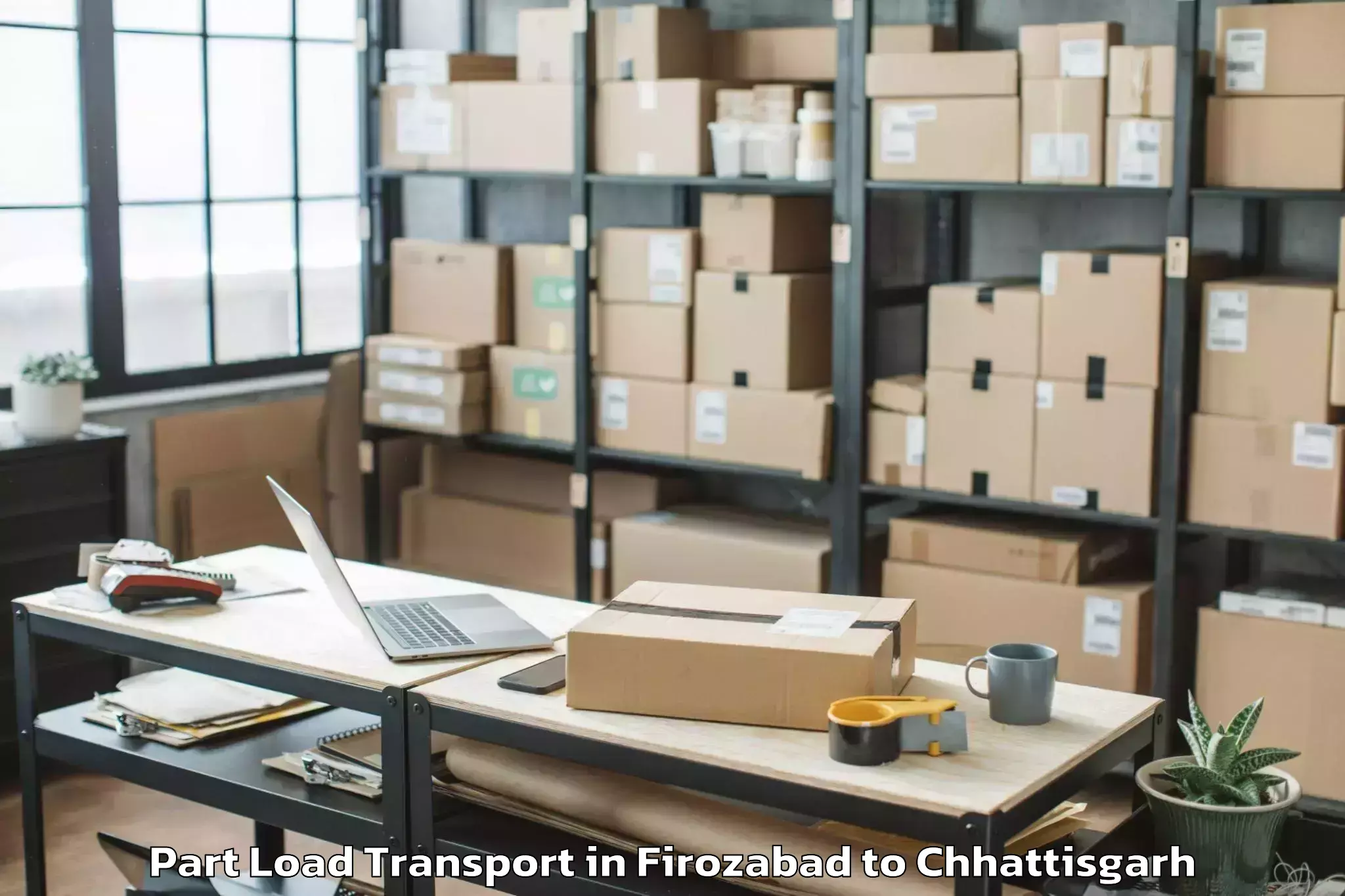 Top Firozabad to Atal Nagar Nava Raipur Part Load Transport Available